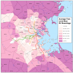 Map of average fares